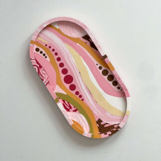 RÓŻOWY GALIMATIAS – ręcznie wykonana podstawka